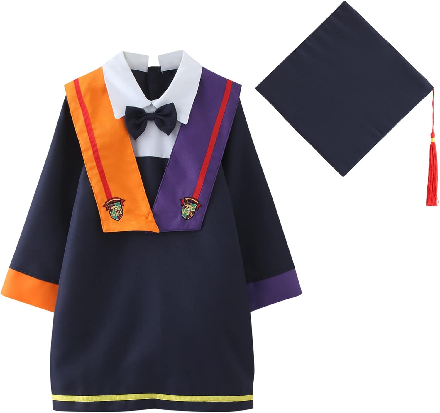 Toddler Cap and Gown Graduation Outfit 2pcs Set