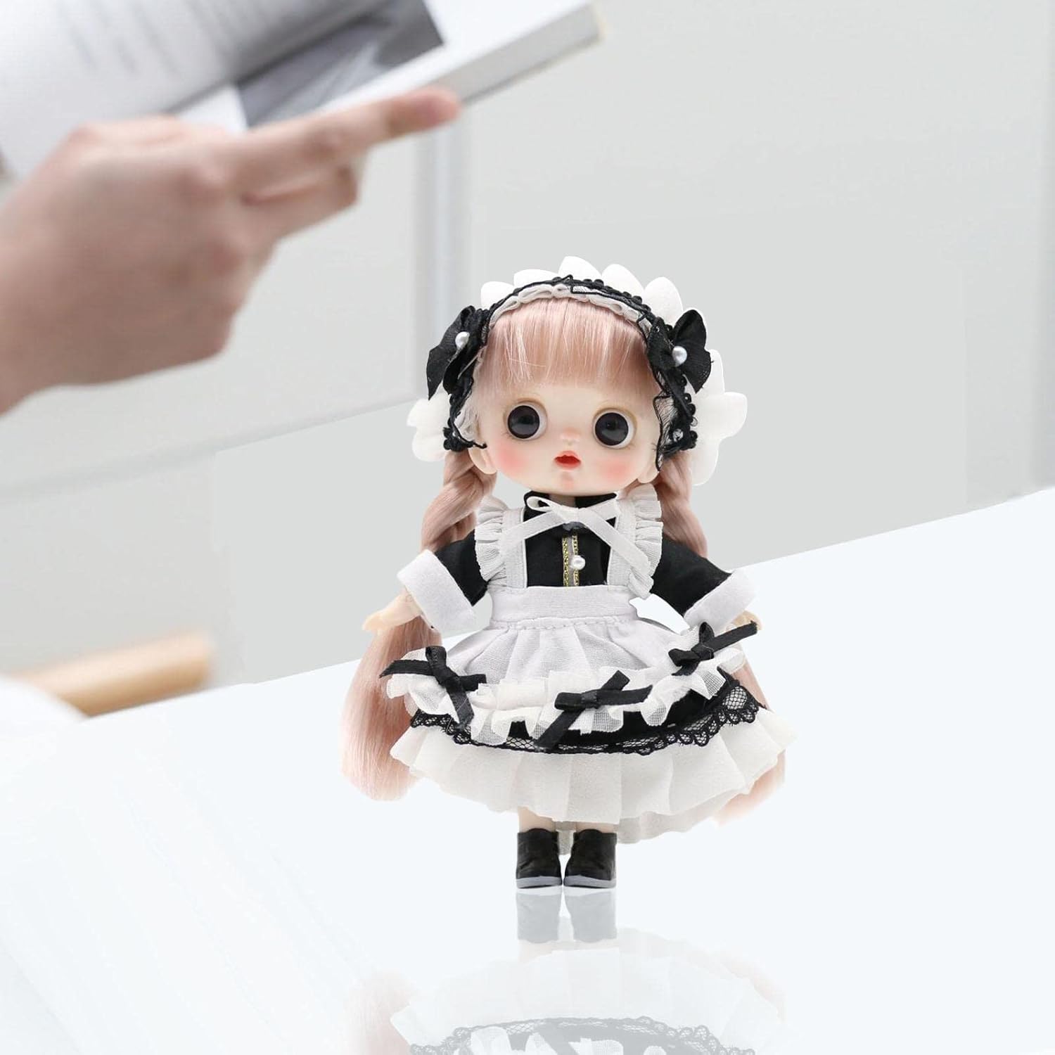 Menolana Ball Jointed Baby Doll for Girls Black
