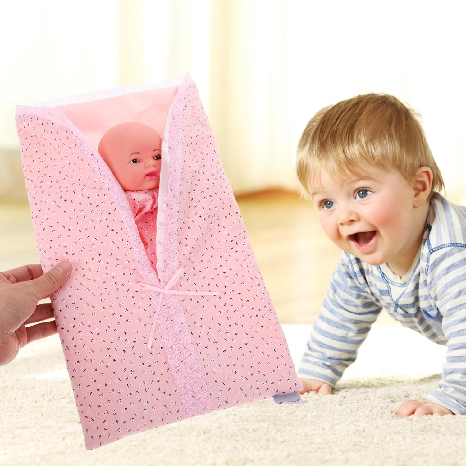 YARNOW Realistic Plush Finger Puppets for Newborns