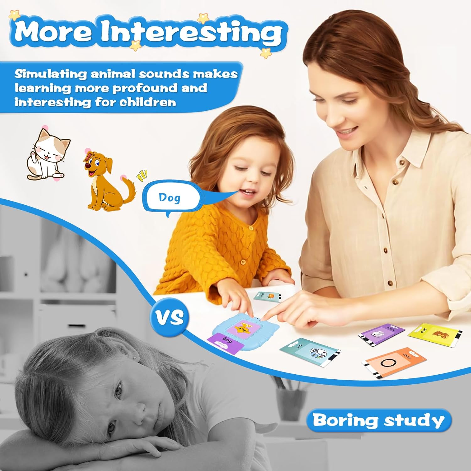 GOPIUPIU Talking Flash Cards for Toddlers 2-4 Years 1