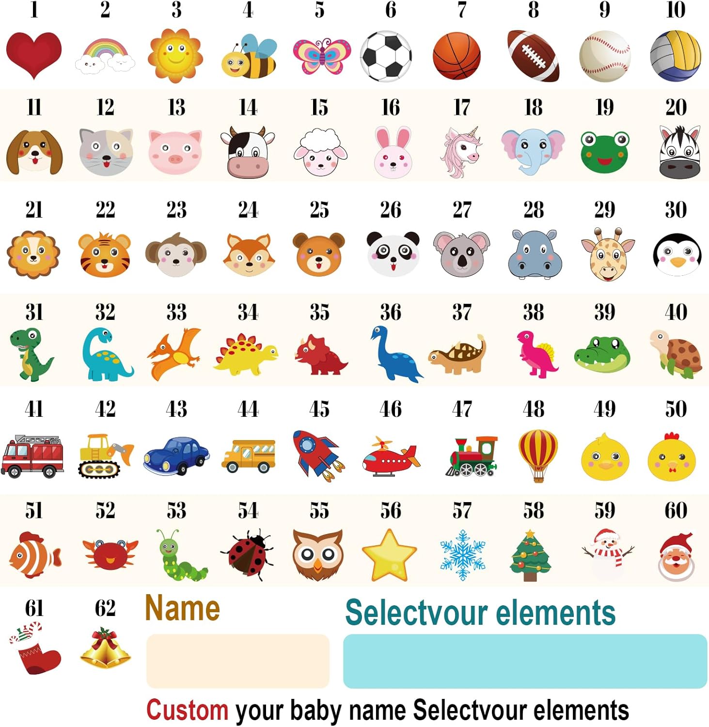 Personalized Name Puzzle for Kids 1 Year Old
