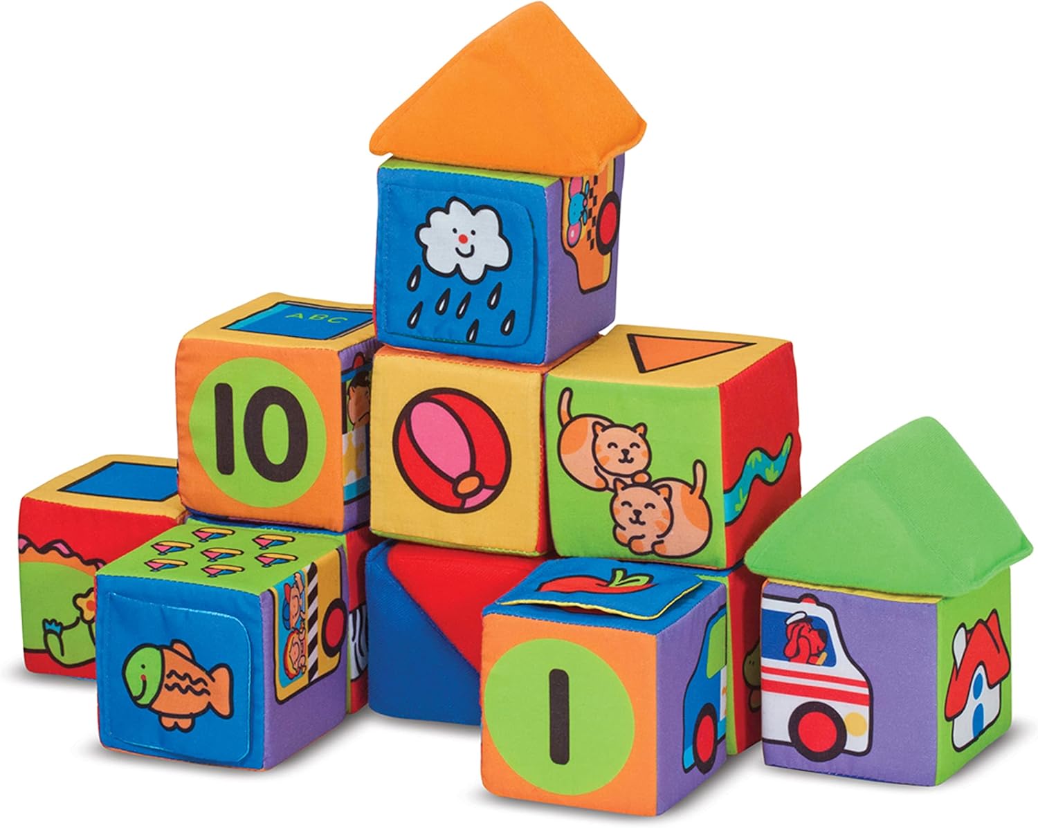 Melissa Doug Ks Kids Match and Build Soft Blocks Set