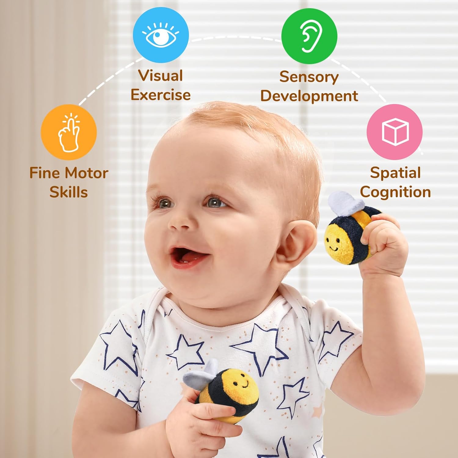 JoyCat Baby Beehive Toy for 6-12 Months