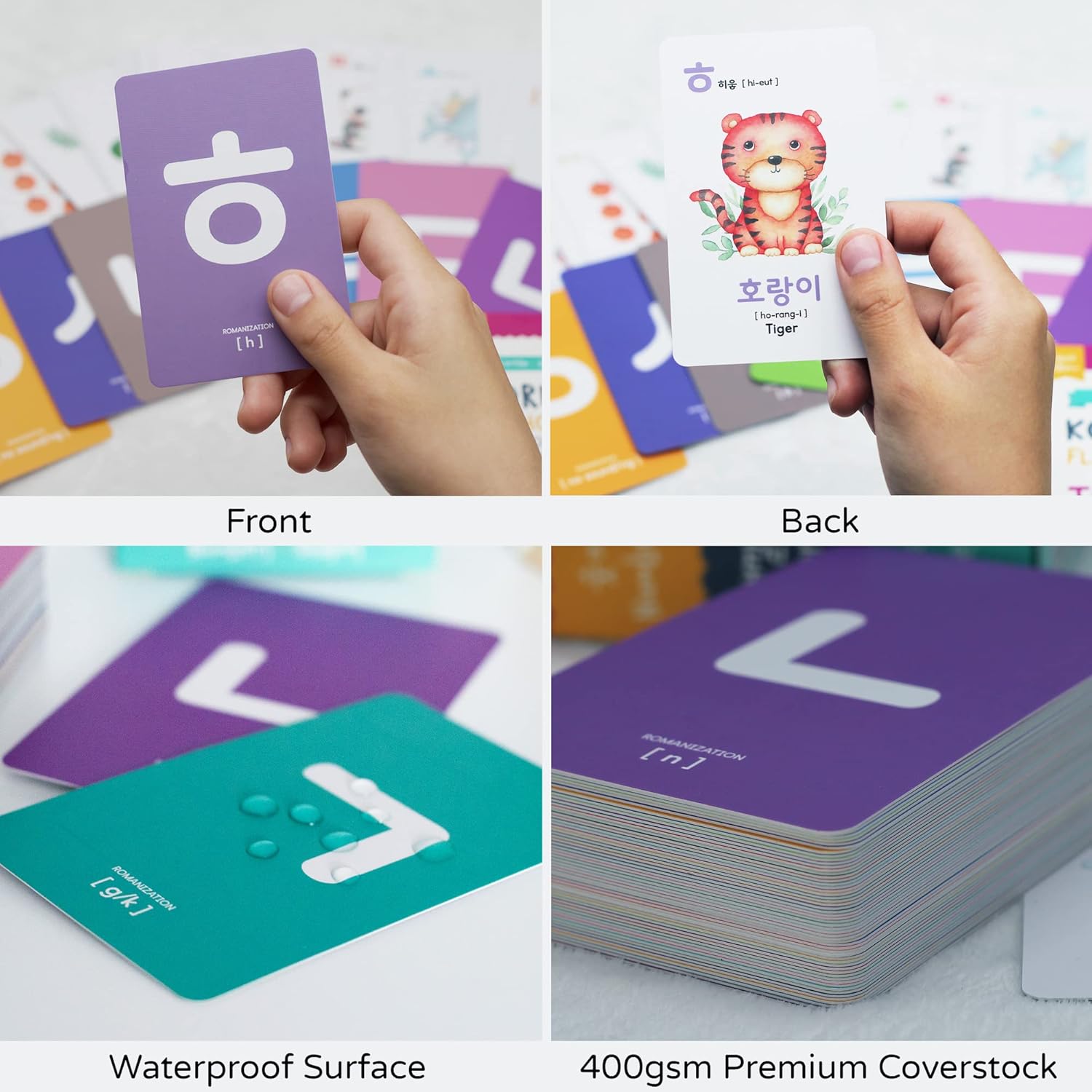Stellarsol Toddler Korean Flashcards 55 Cards Learning Set