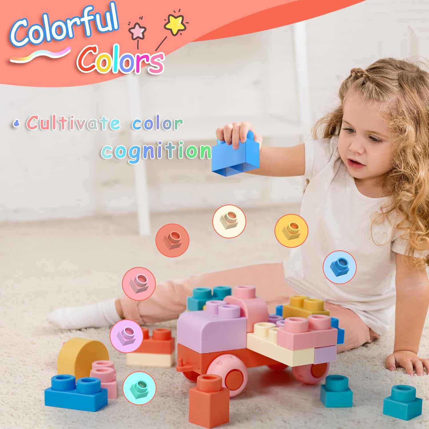 Chenxuanbro STEM Soft Building Block Set for Kids
