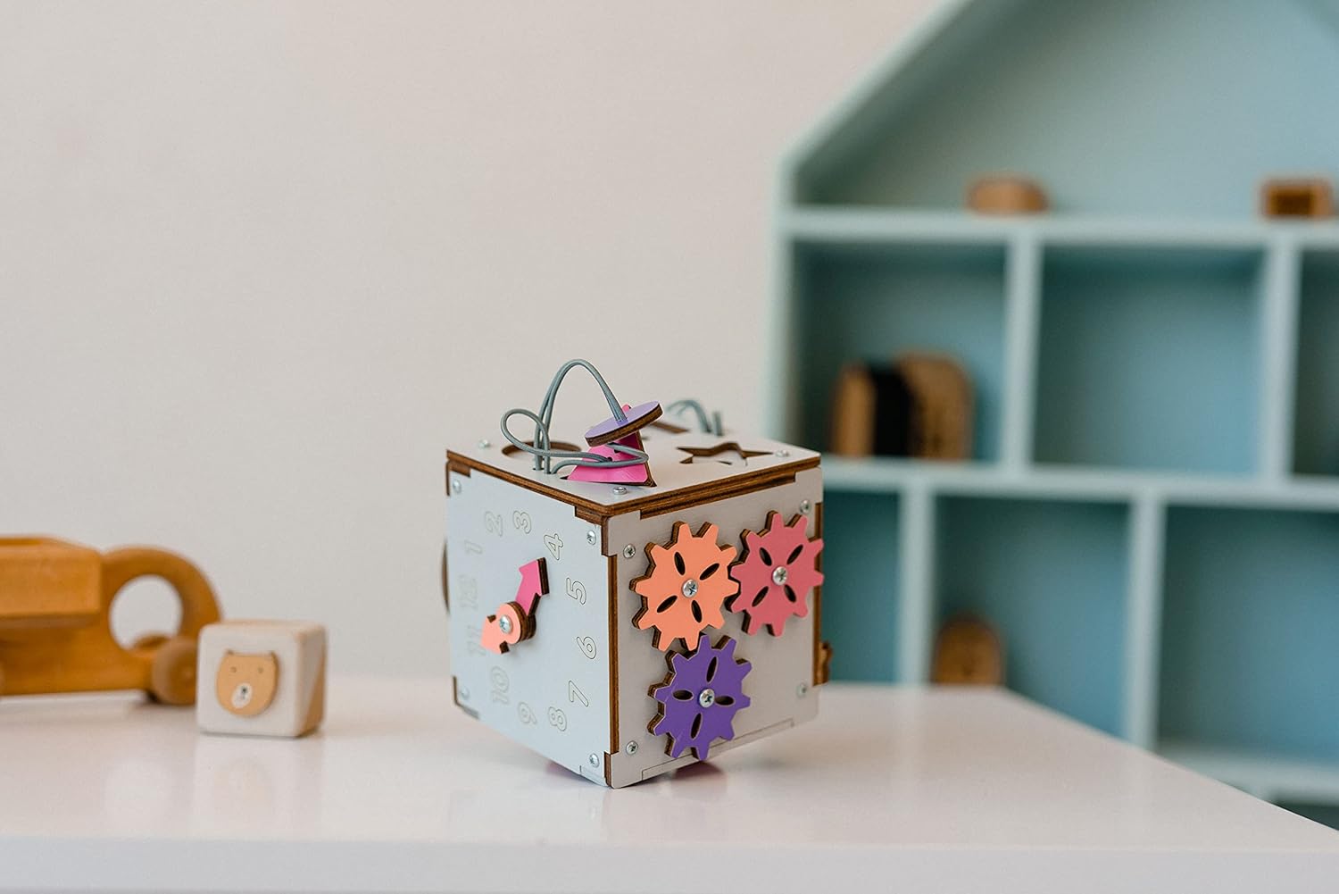 Busy Cube for Toddlers - 6-in-1 Montessori Learning Toy