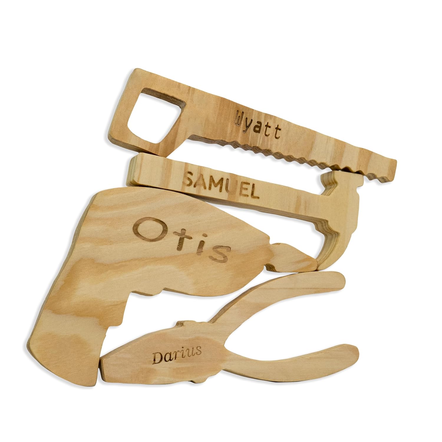 Legendnade Personalized 4-Piece Tool Wooden Toy Set 1