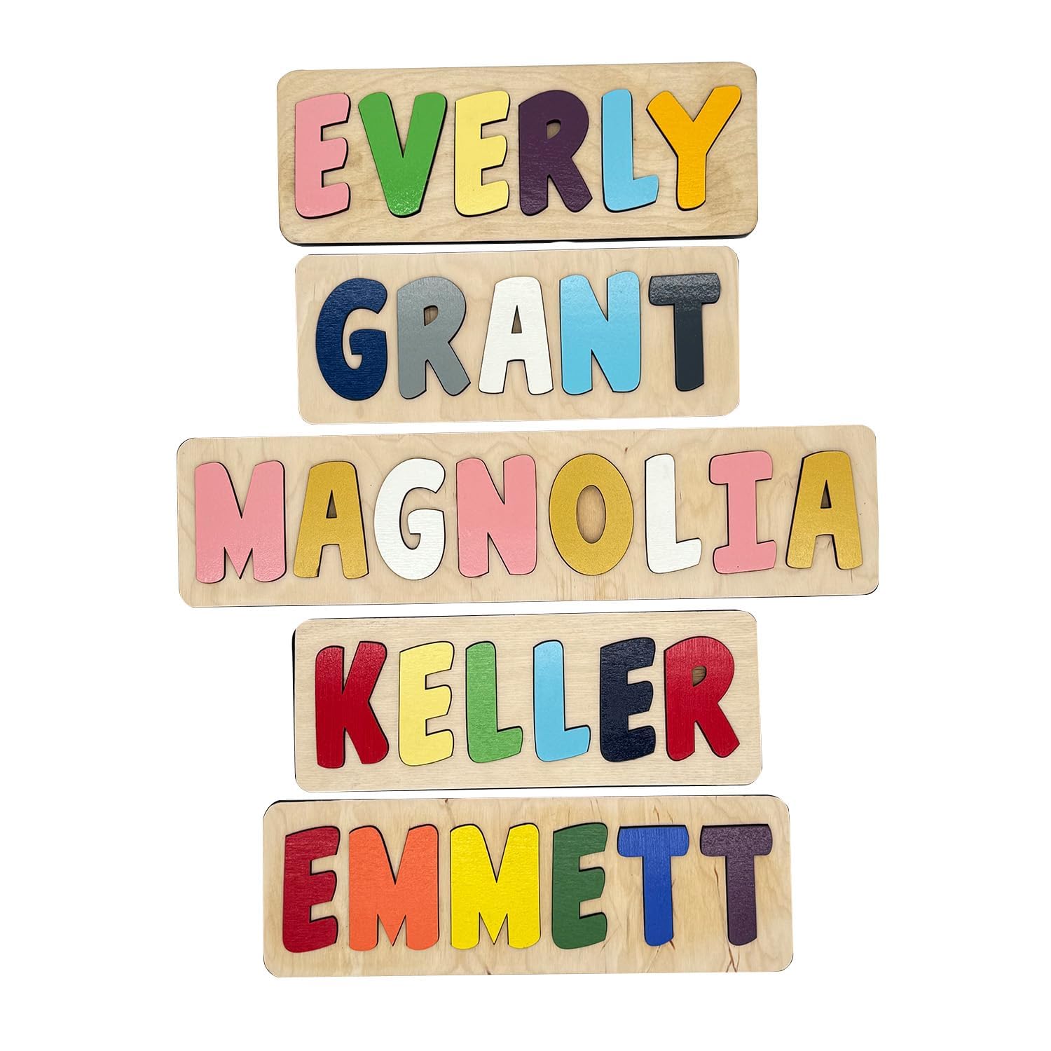 Birds Wood Shack Personalized Wooden Name Puzzle for Kids