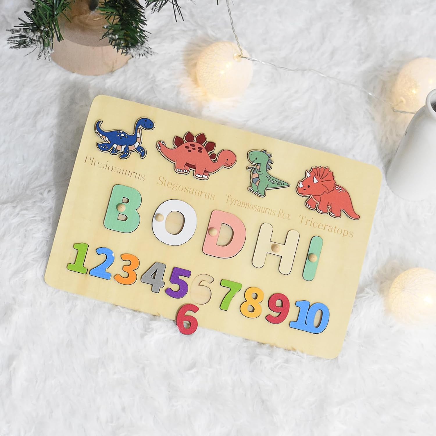 Personalized Name Puzzle - Wooden Montessori Busy Board 1