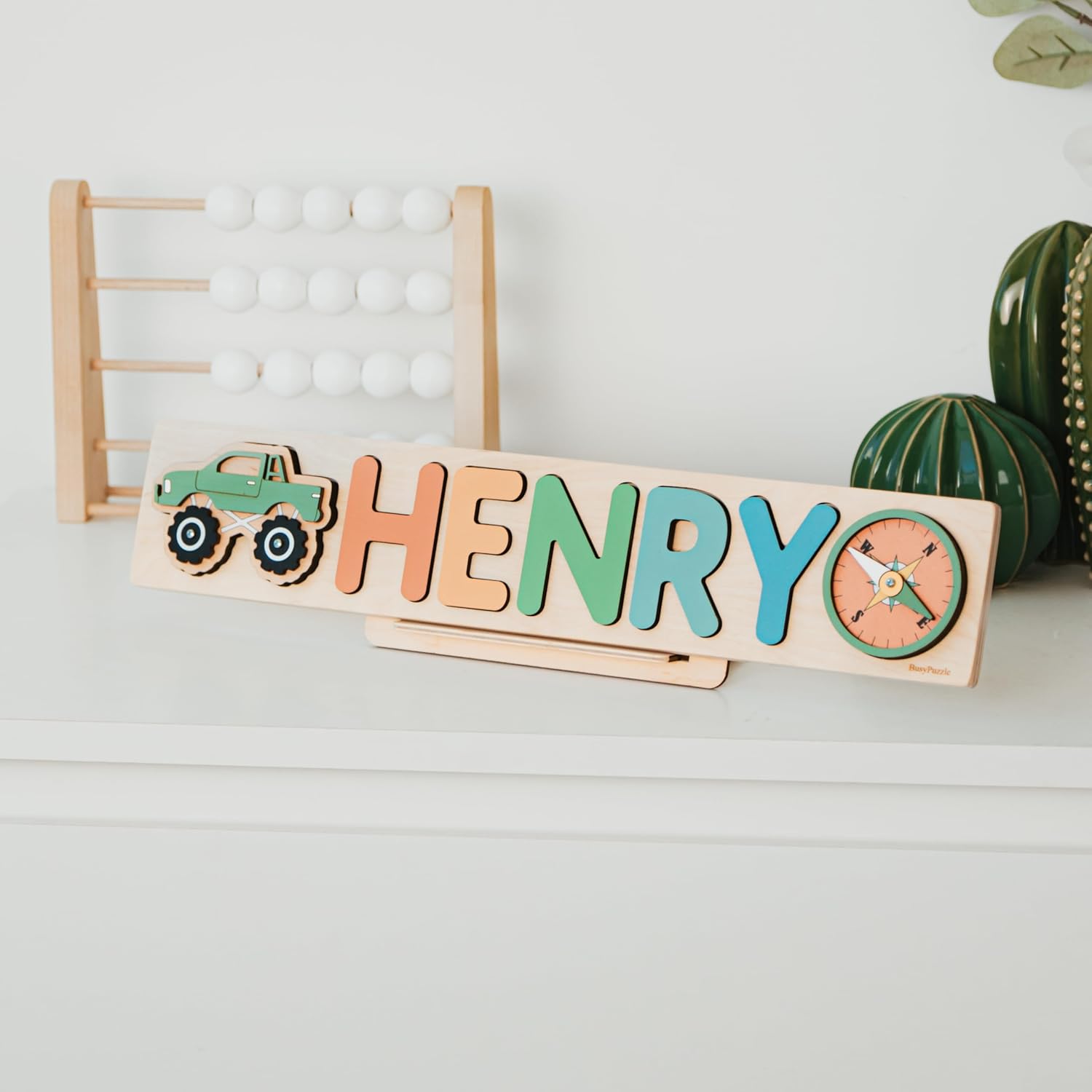 Personalized Wooden Name Puzzle for Toddlers 1
