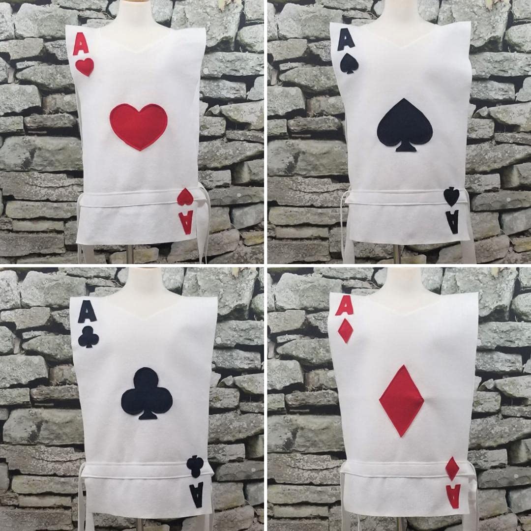 Ace of Diamonds Costume Tunic - Kids Adults