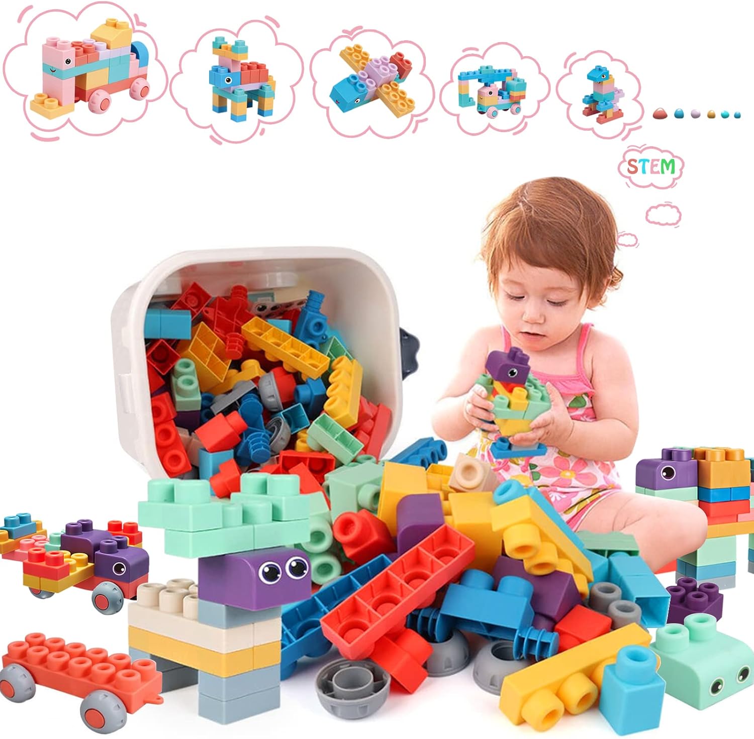 Chenxuanbro STEM Soft Building Block Set for Kids
