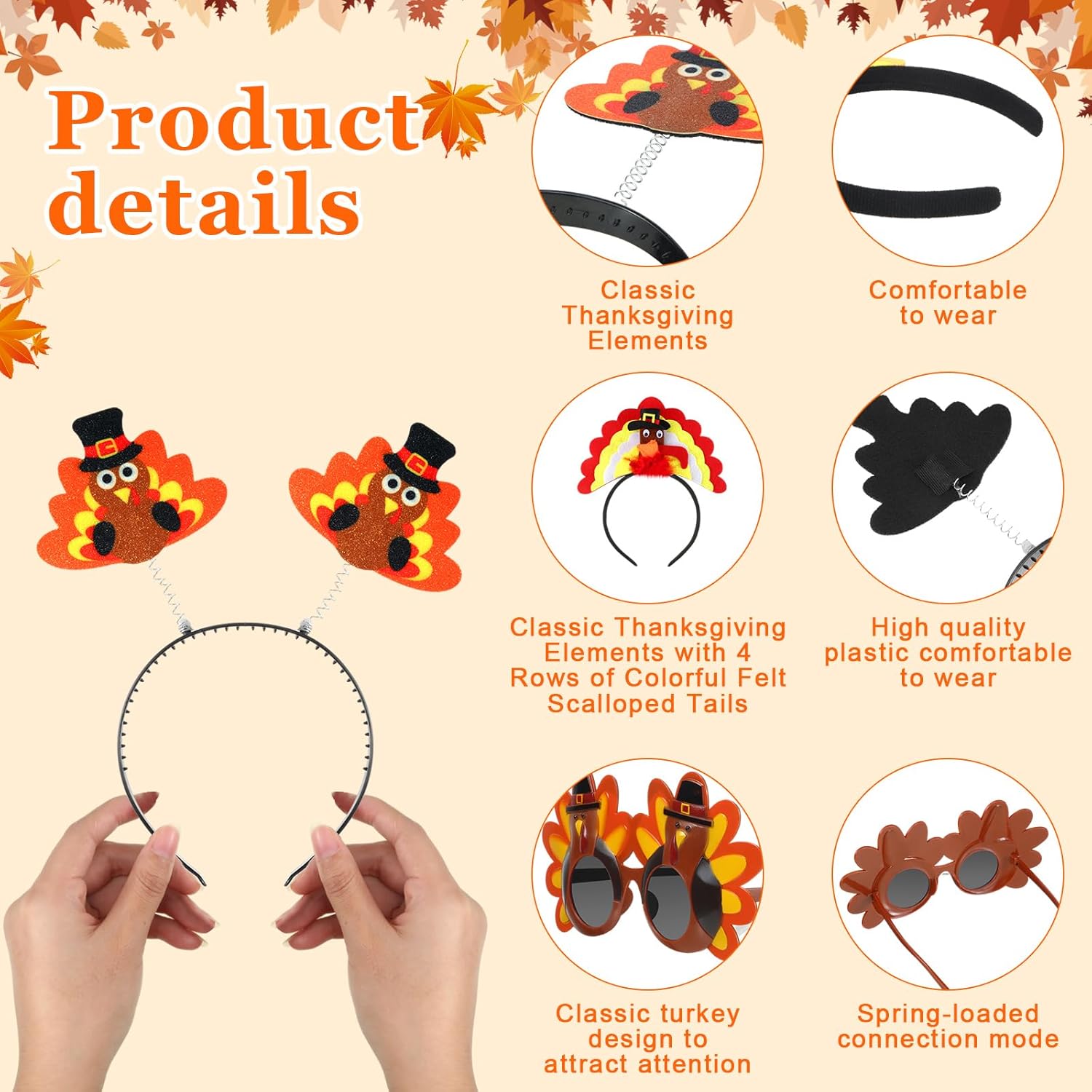 XunYee Thanksgiving Turkey Cosplay Set 24 Pcs