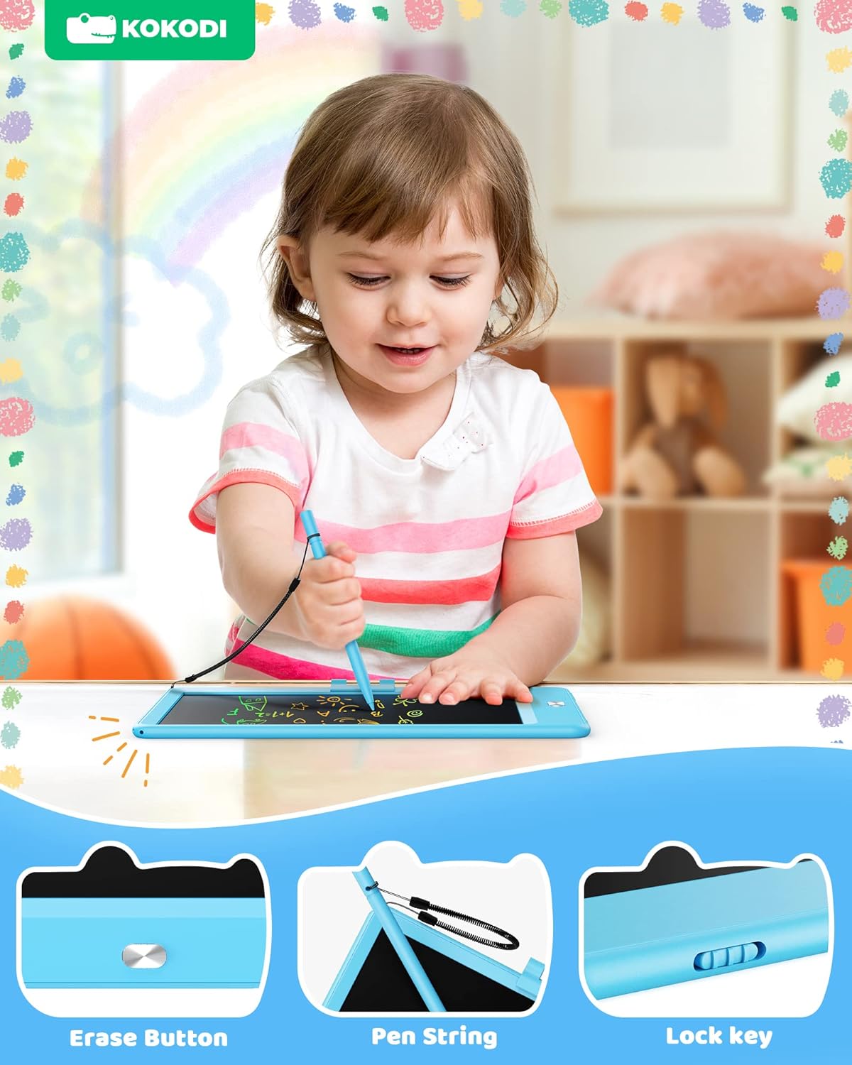 KOKODI 10 Inch LCD Doodle Board for Kids 1