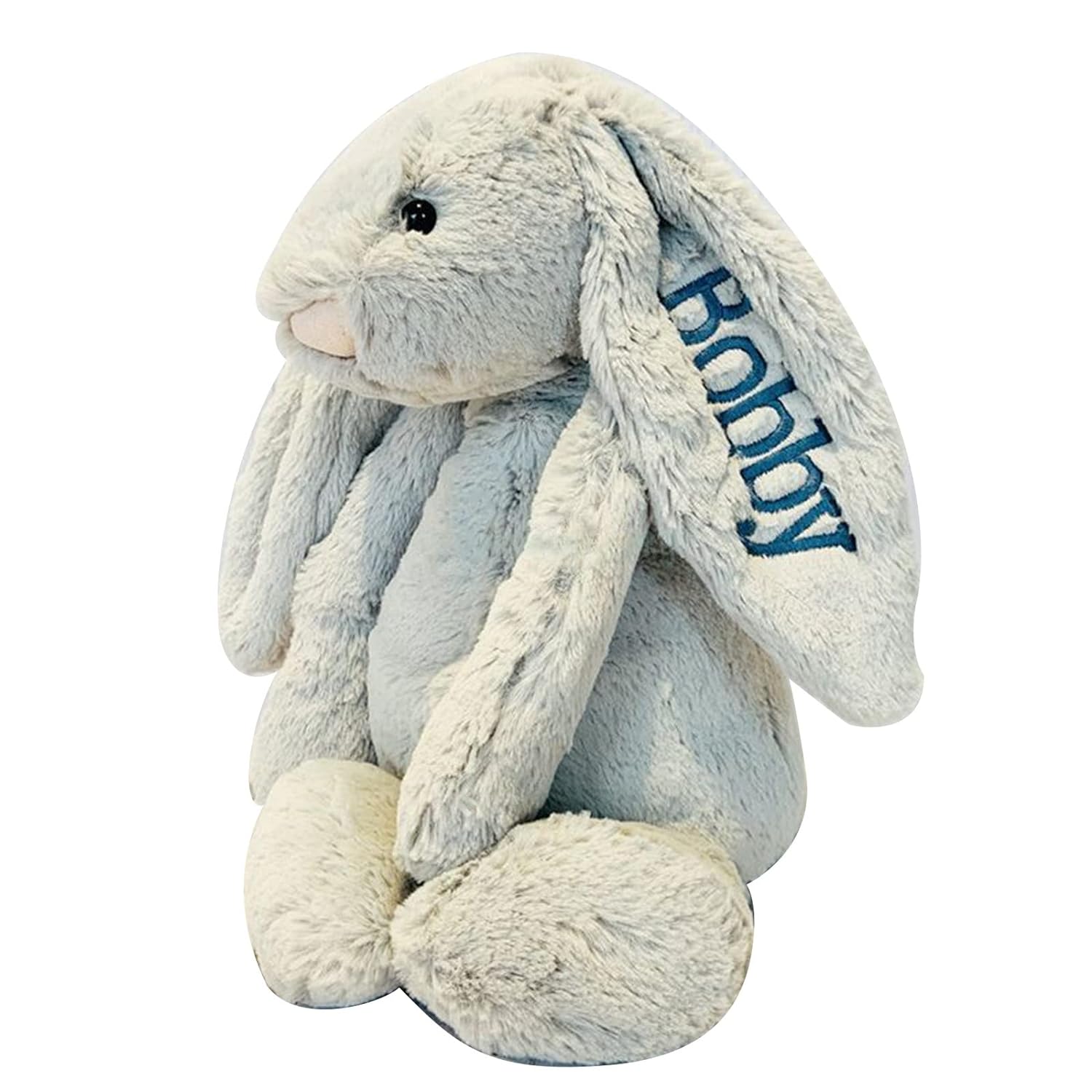Personalized Embroidered Plush Bunny Toy with Childs Name