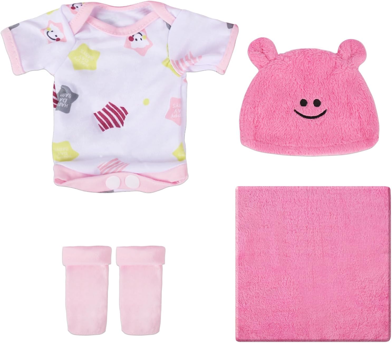 CARANOVO 4 Sets Baby Doll Clothes and Hat for 10 Inch Doll