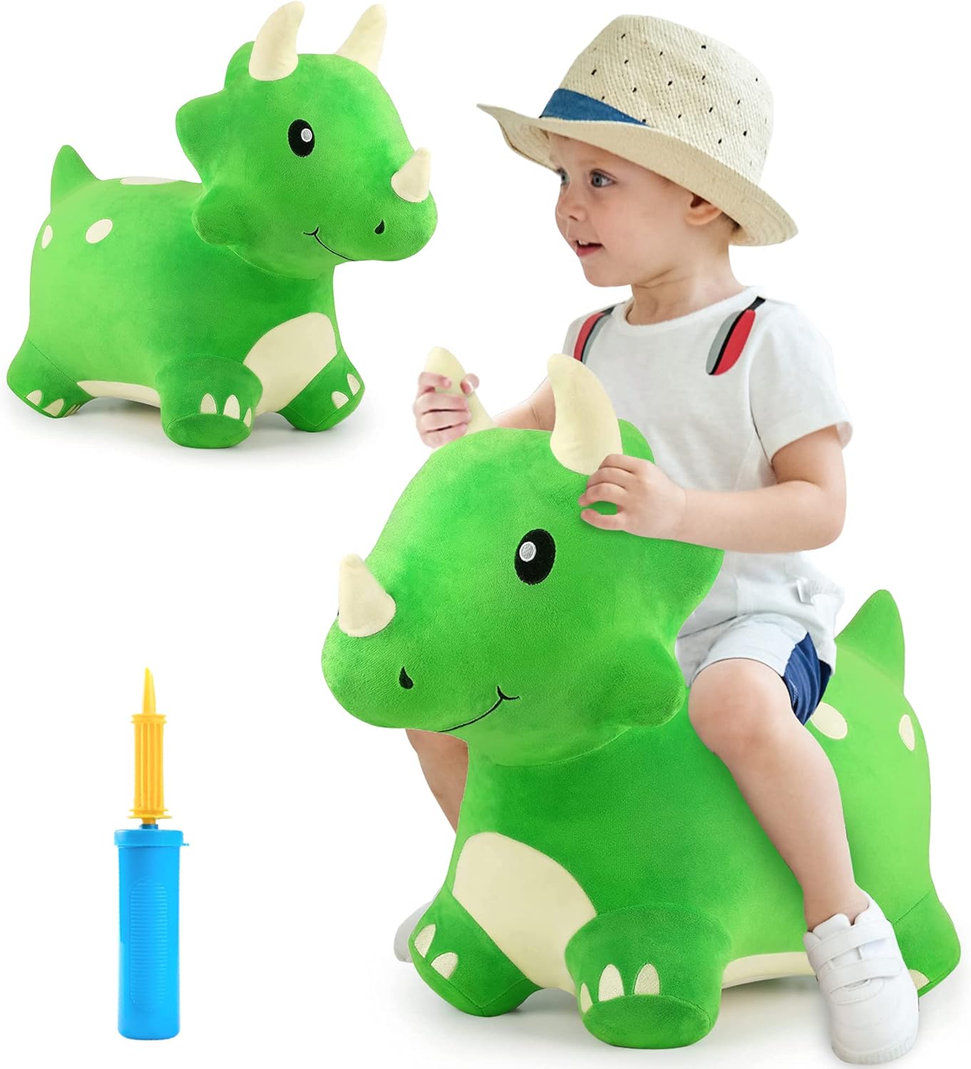 iPlay iLearn Bouncy Dinosaur Hopper Toy for Kids