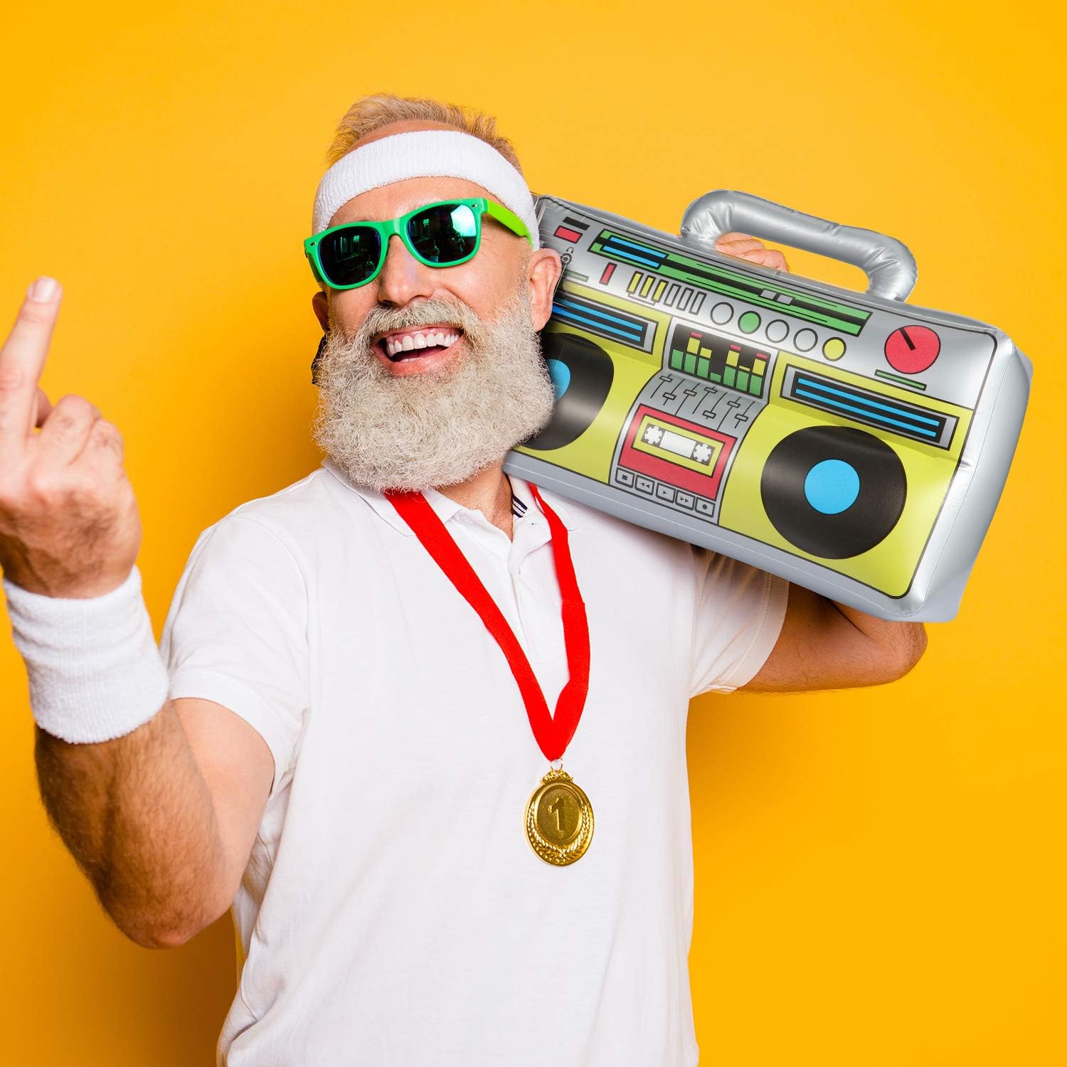 Meekoo Inflatable Boombox 80s 90s Party Decor 3 Packs