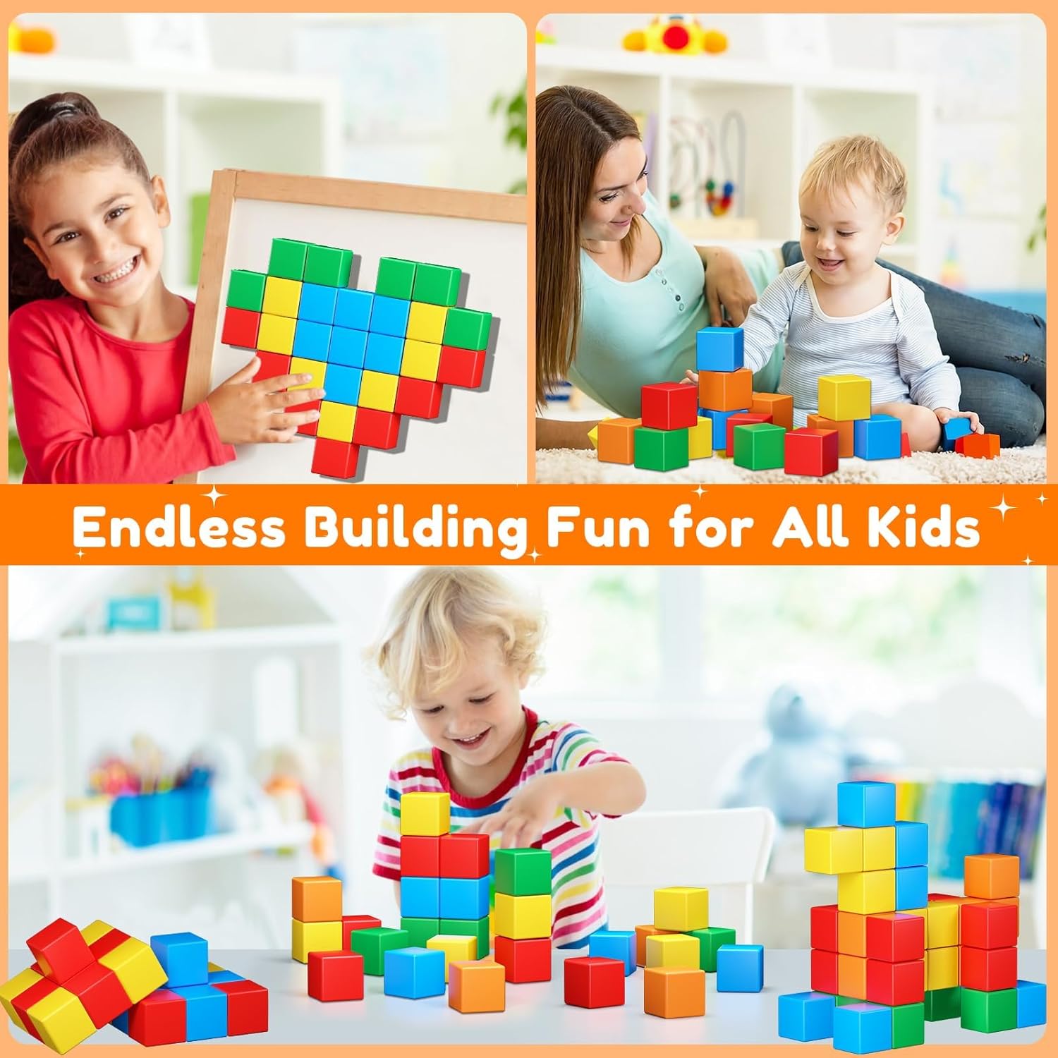 Magnetic Blocks for Kids Ages 3-8 STEM Learning Toy 1
