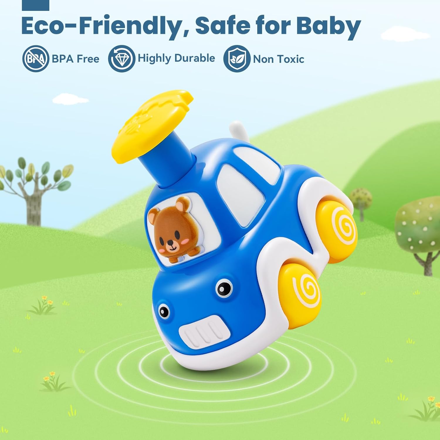 TooyBing Press Go Car Toys for Toddlers 1-3 Years