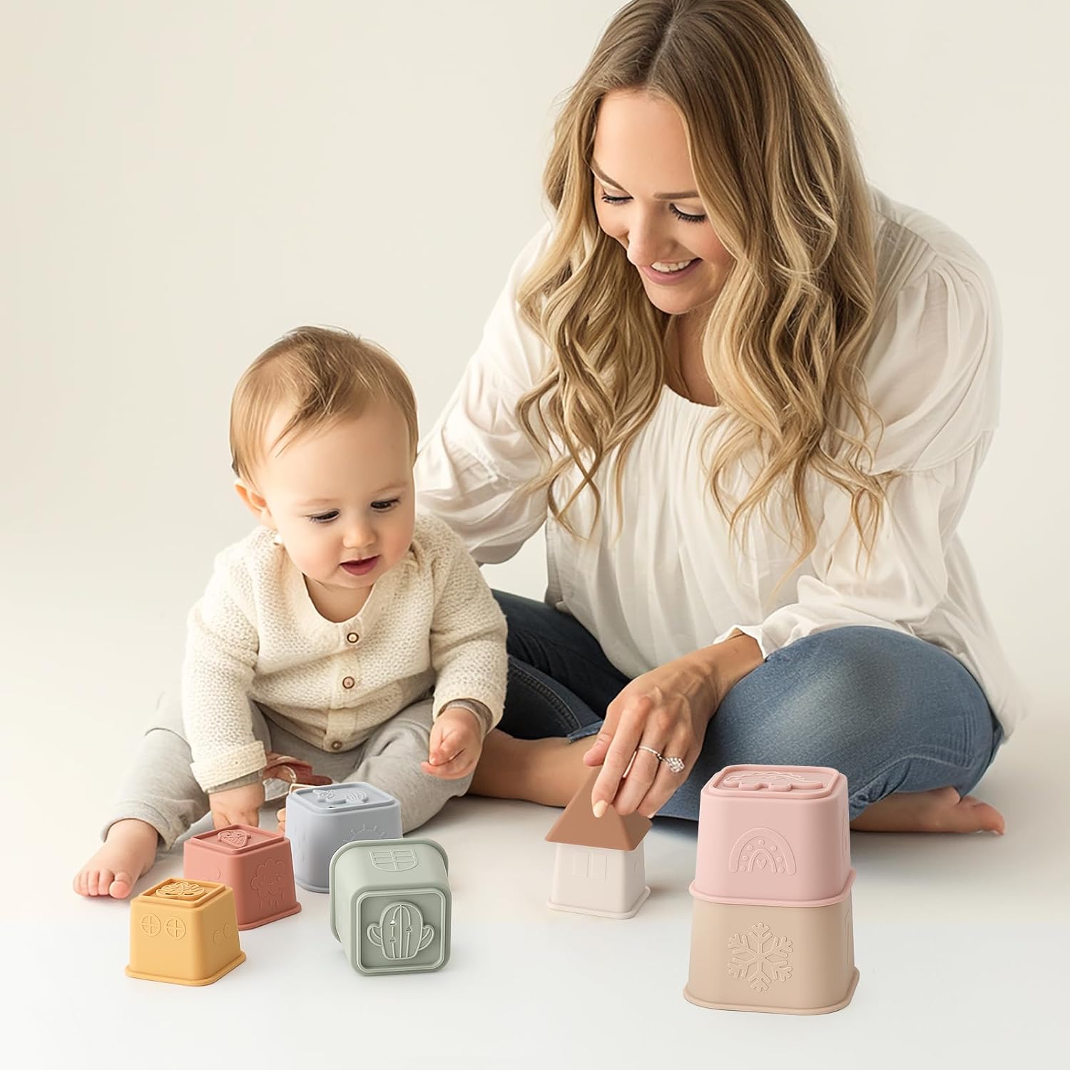 YIVEKO Baby Stacking Cups Toy 8 Pcs Set