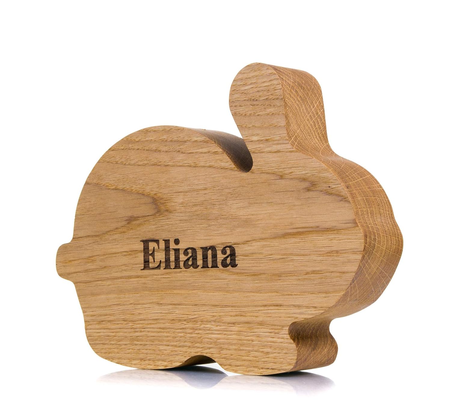 Personalized Rabbit Coin Bank Wooden Piggy Bank for Kids