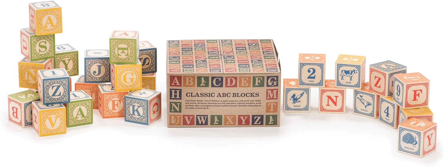 Uncle Goose Classic ABC Blocks - 28pcs USA Made