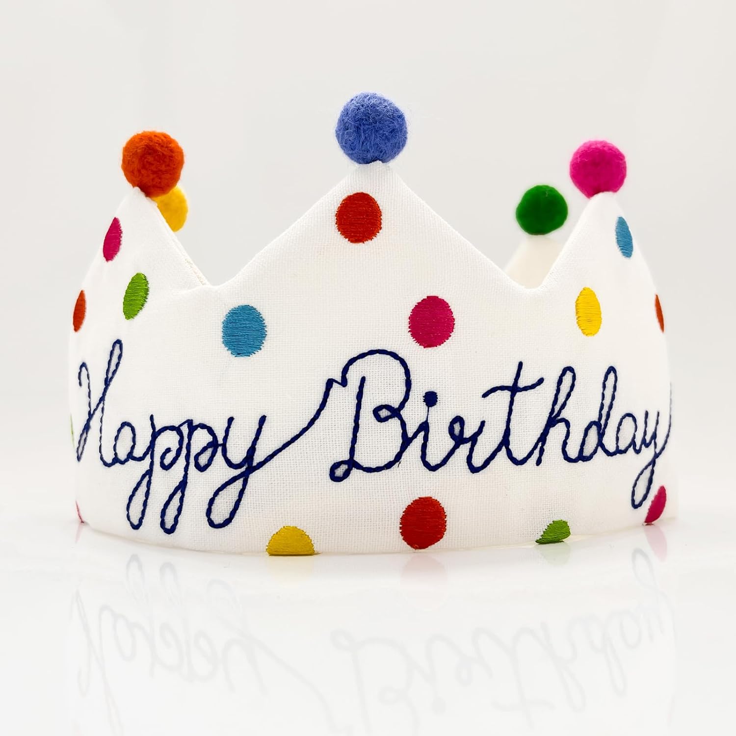 Meygajoe Hand Embroidered Birthday Crown for Kids