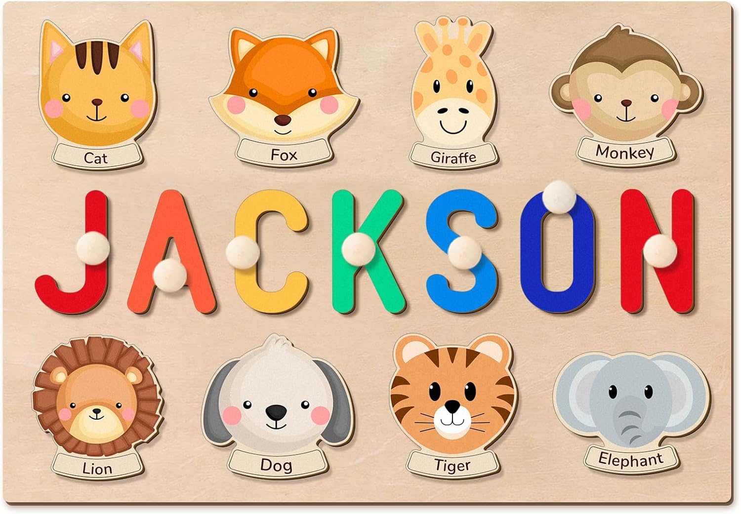 BeneCharm Personalized Name Puzzle for Toddlers