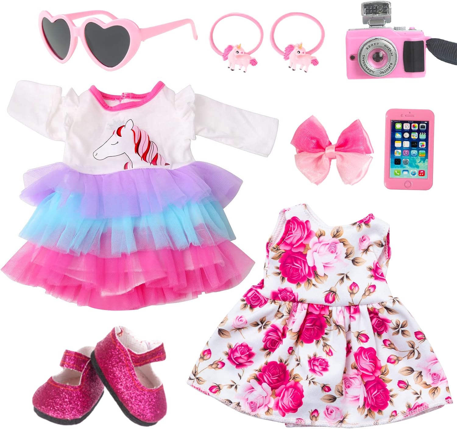 ZNTWEI 145 Inch Black Baby Doll with Clothes and Accessories Set