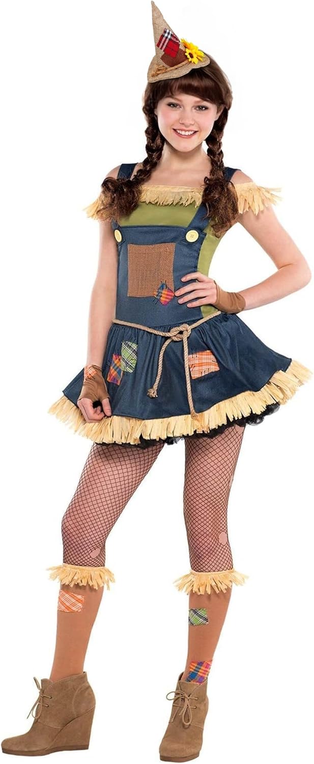 KEPATO Scarecrow Costume Set Women Halloween