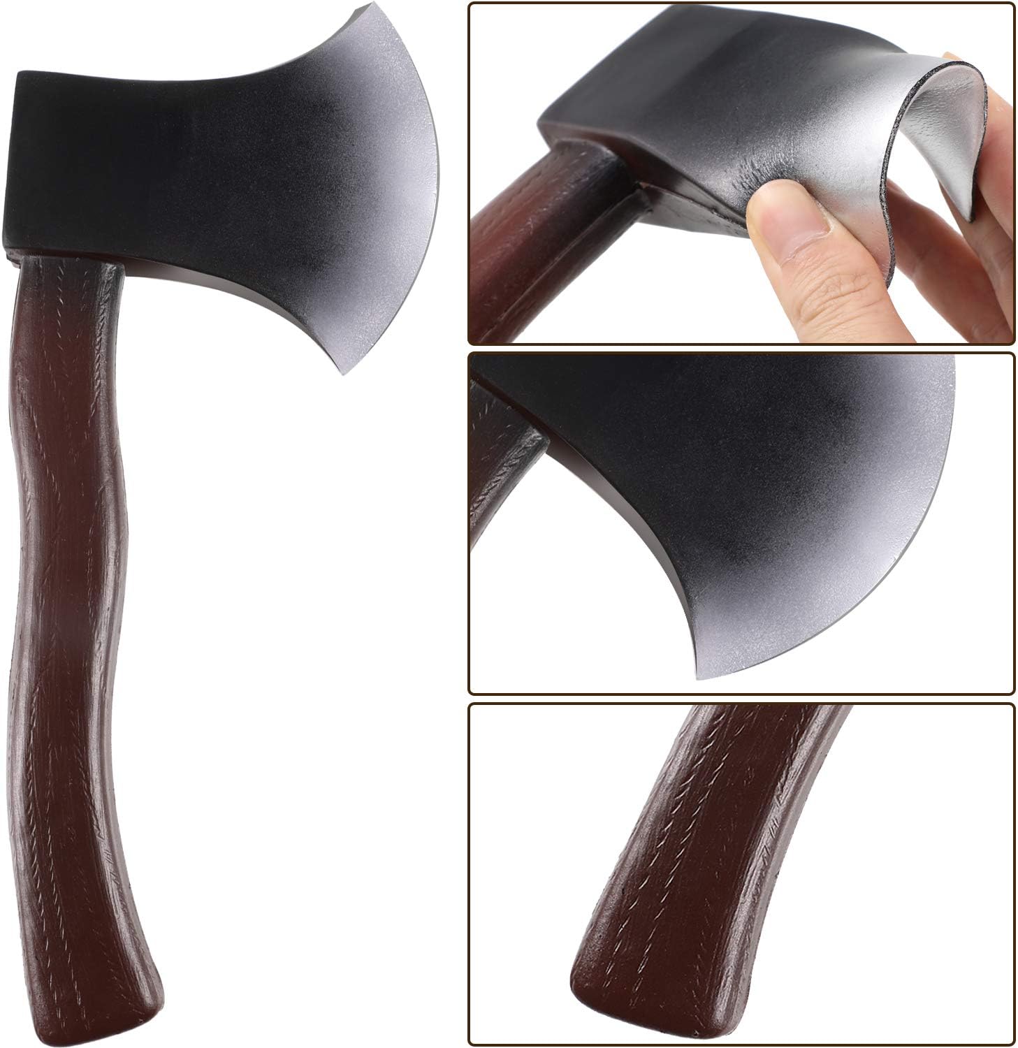 Hsei 2 Piece Halloween Foam Axe Props for Costume Party