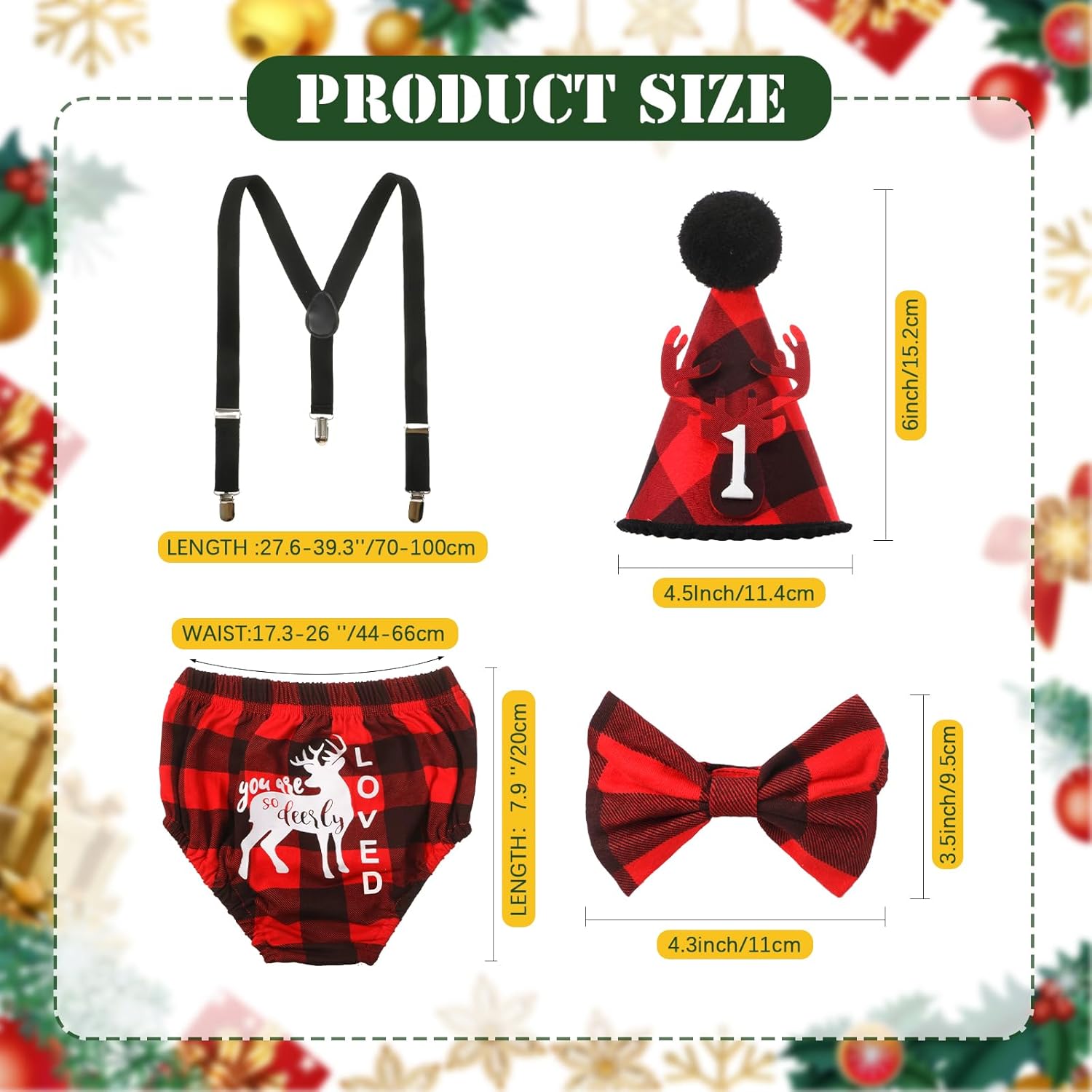Geyoga Lumberjack First Birthday Costume Set 1