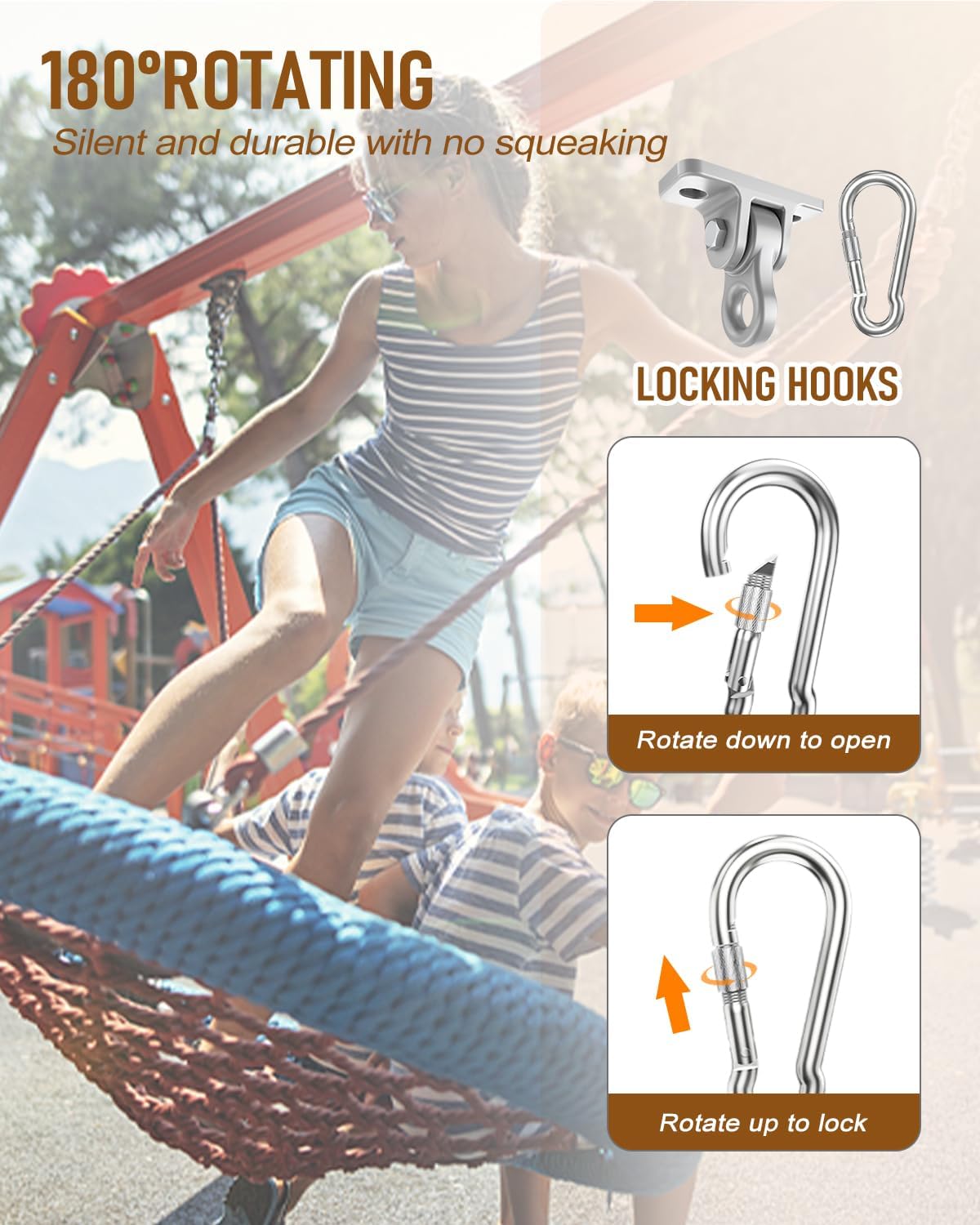 HUPBIPY 3500lb Porch Swing Hanger Kit 2 Pack