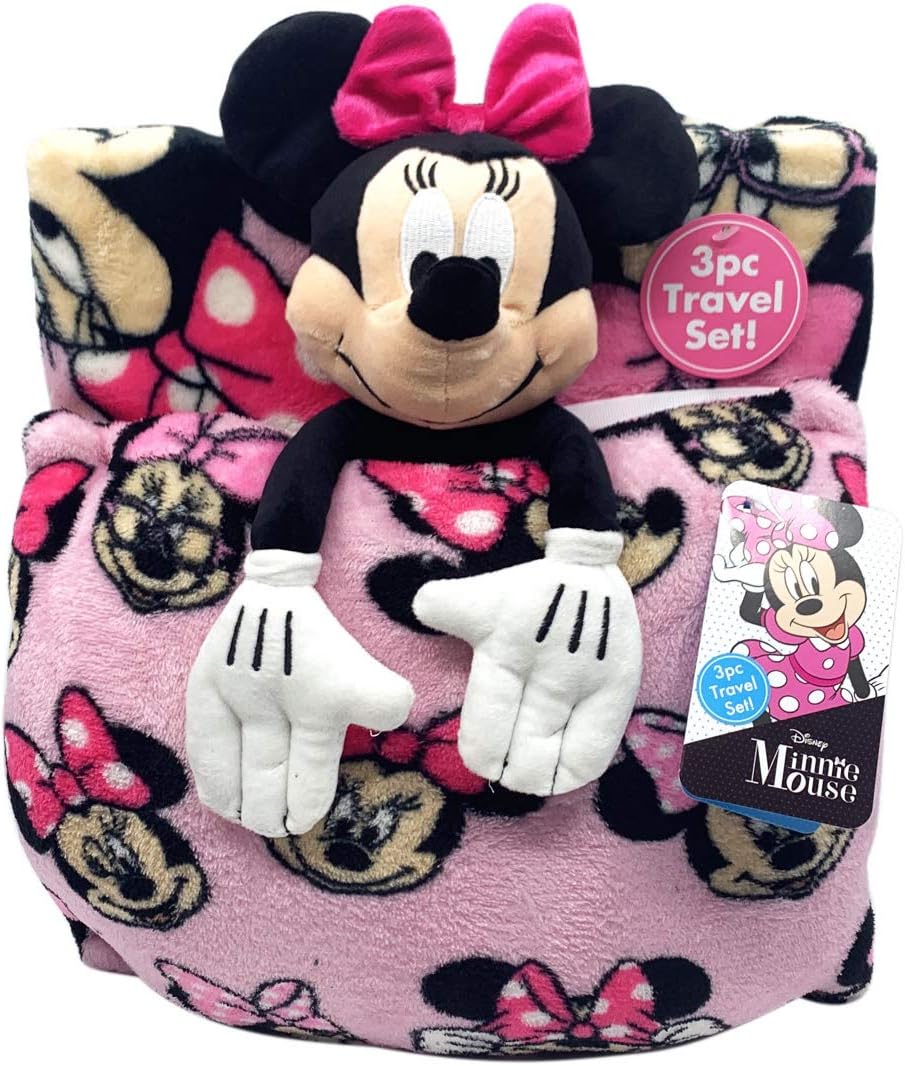 Jay Franco Disney Minnie Mouse Travel Set - 3 Piece Kids Set