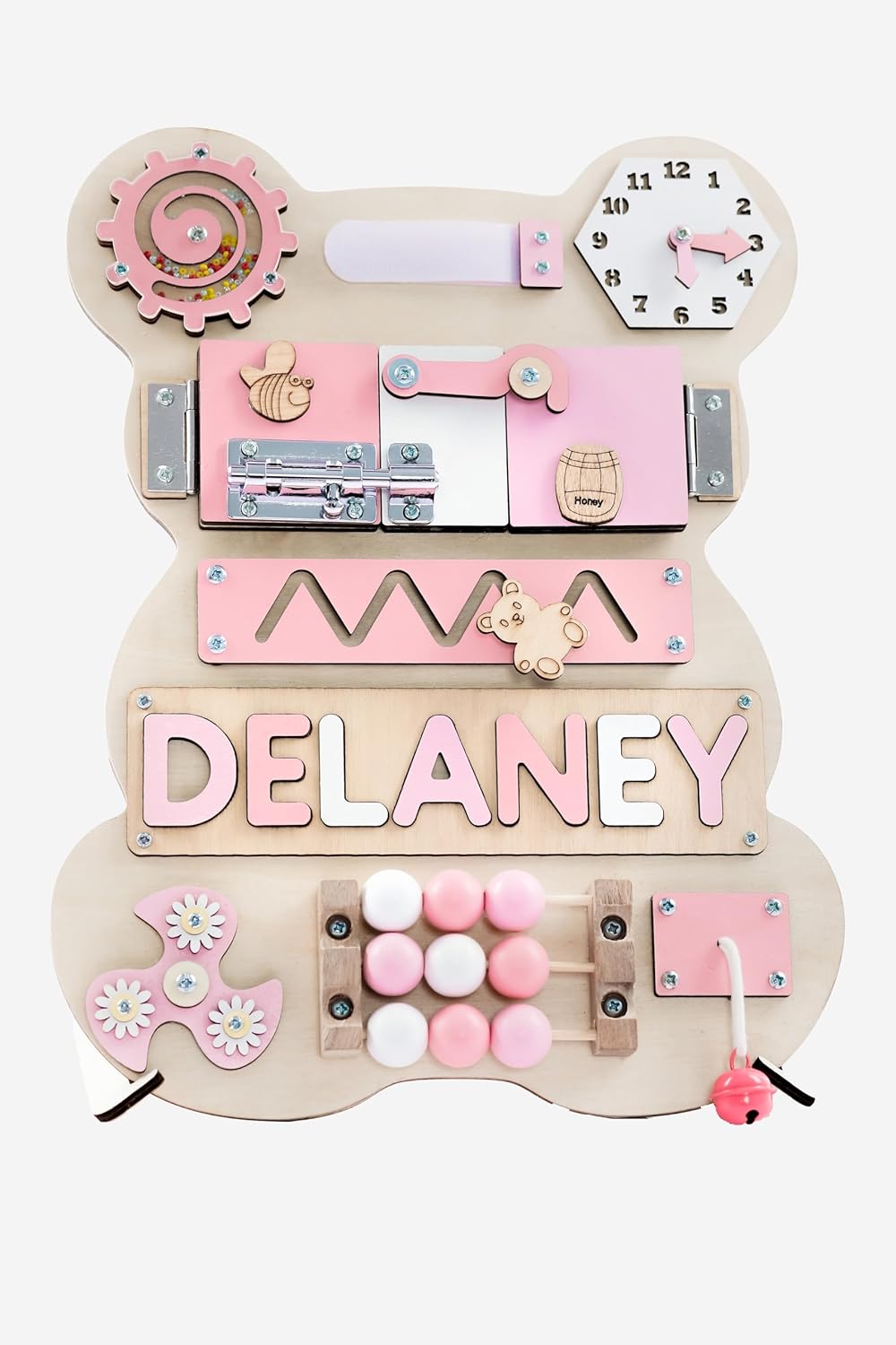 Customized Name Puzzle for Toddlers Educational Wooden Busy Board