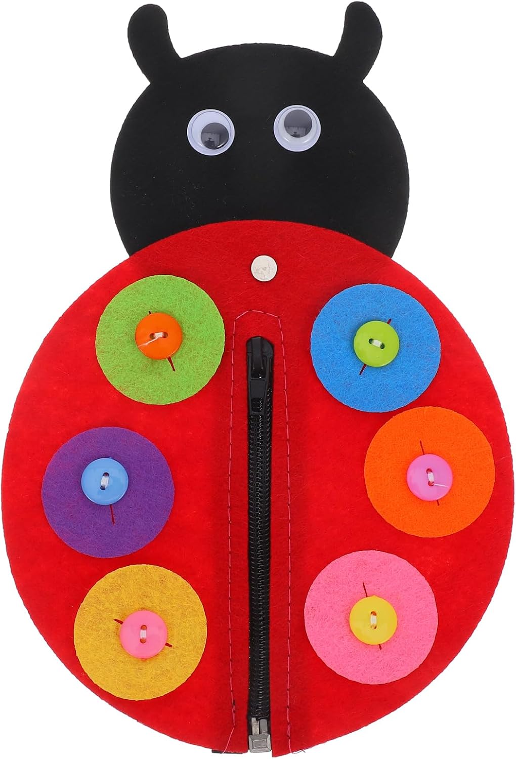 SUPVOX Felt Ladybird Zipper DIY Craft Kit for Kids