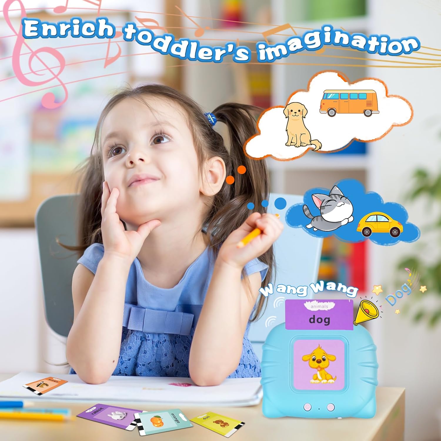 GOPIUPIU Talking Flash Cards for Toddlers 2-4 Years 1