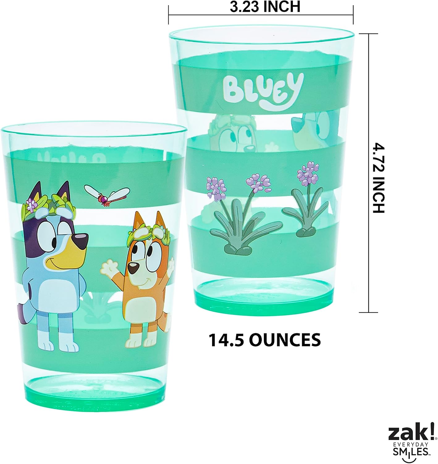 Zak Designs Bluey Nesting Tumbler Set 4-Pack