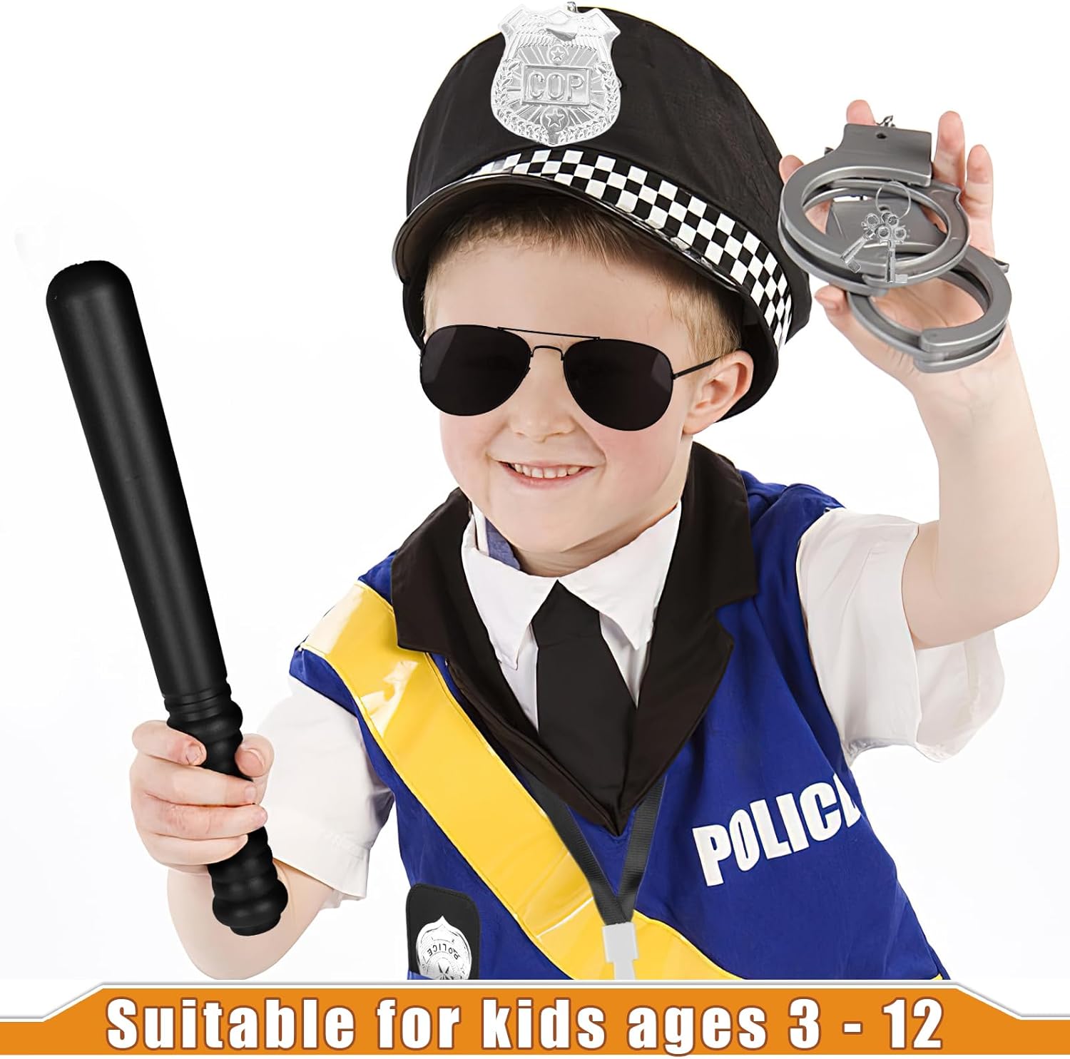 3 Otters Police Pretend Play Toy Set 9PCS