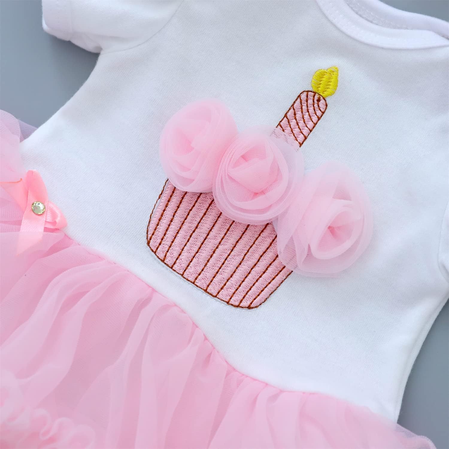 MAIHAO Reborn Baby Doll Pink Crown Dress