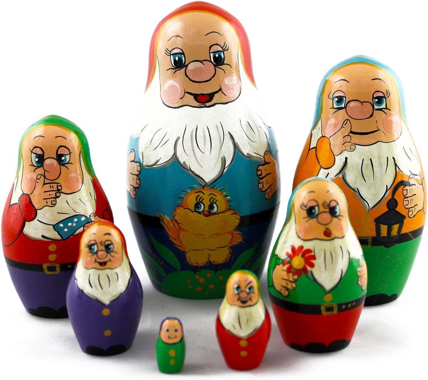 Matryoshka Russian Nesting Dolls Seven Dwarfs Set