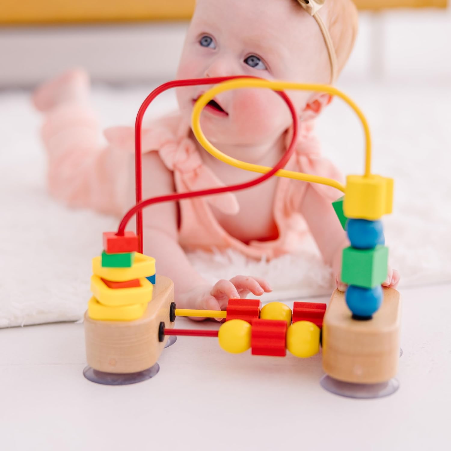 Melissa Doug First Bead Maze - Wooden Educational Toy for Babies and Toddlers