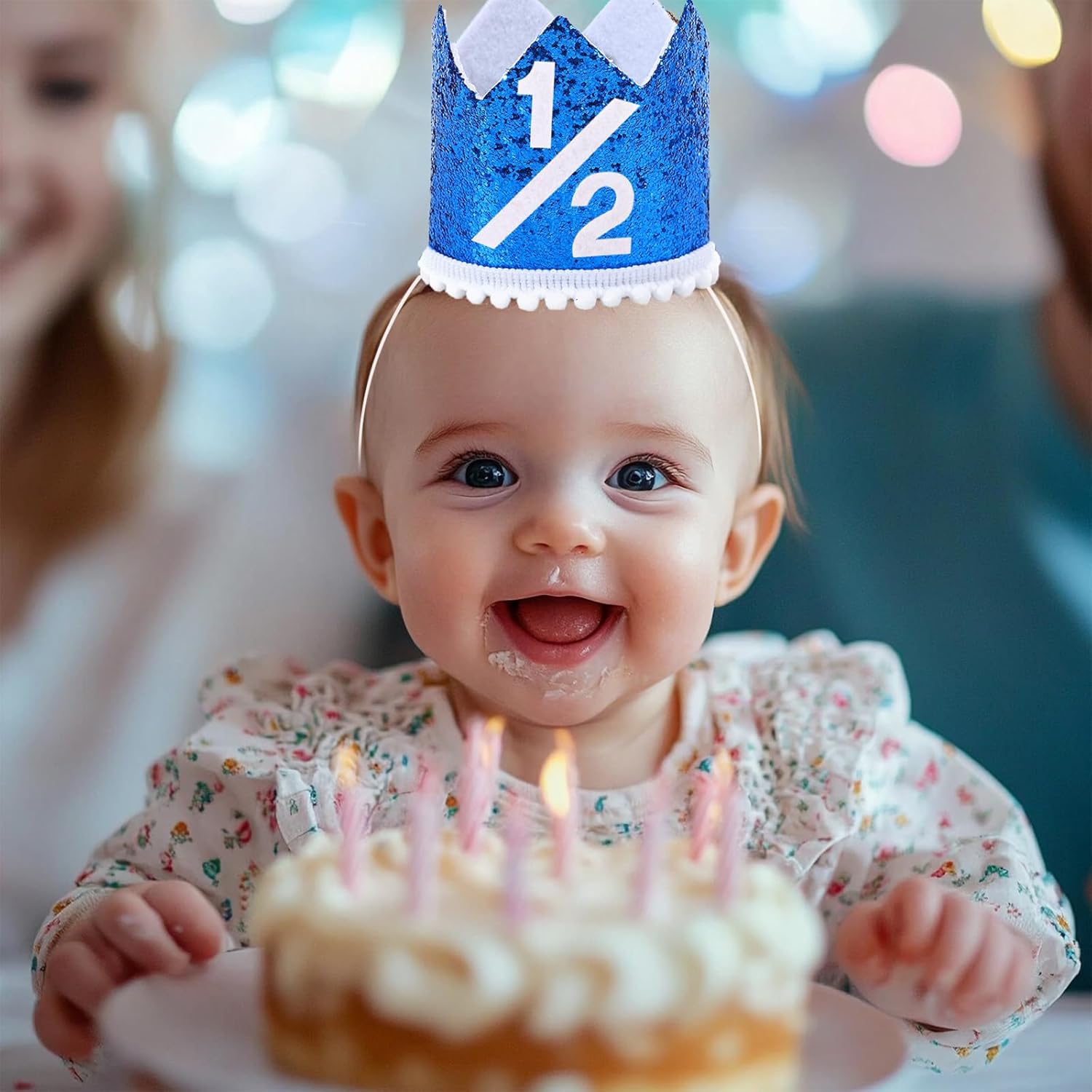 Alainzeo Half Birthday Party Crown for Baby
