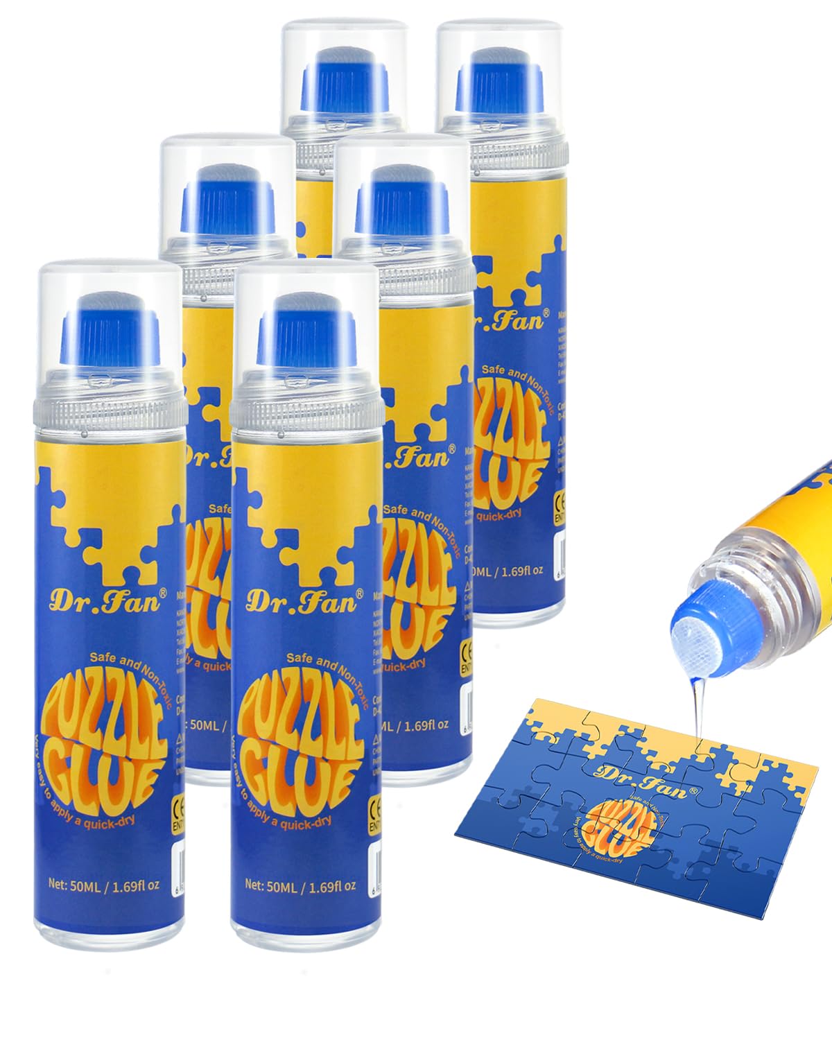 Drfan Puzzle Glue Applicator 6 Pack 50ml