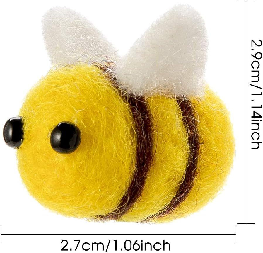 CINPIUK 12 Set Felt Bees for Crafts