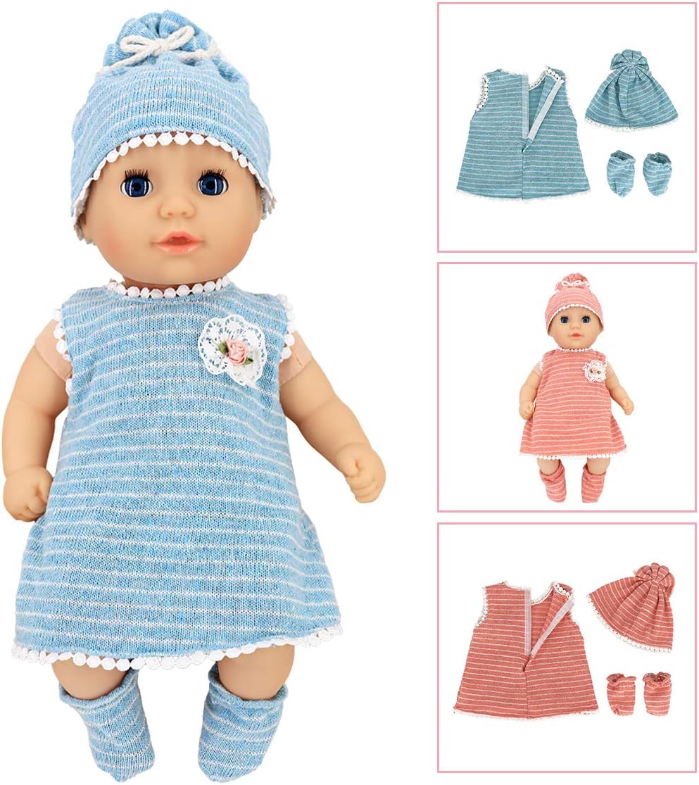 DC-BEAUTIFUL 6 Set Doll Clothes for 14-18 Inch Baby Dolls