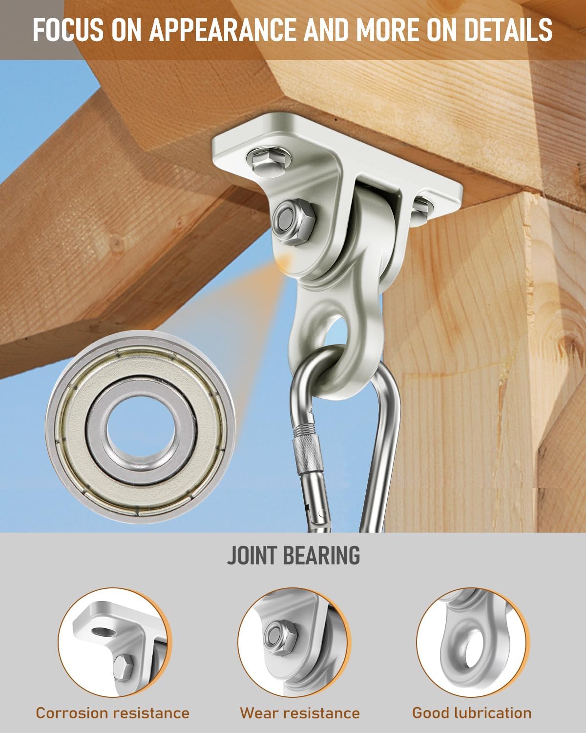 HUPBIPY 3500lb Porch Swing Hanger Kit 2 Pack