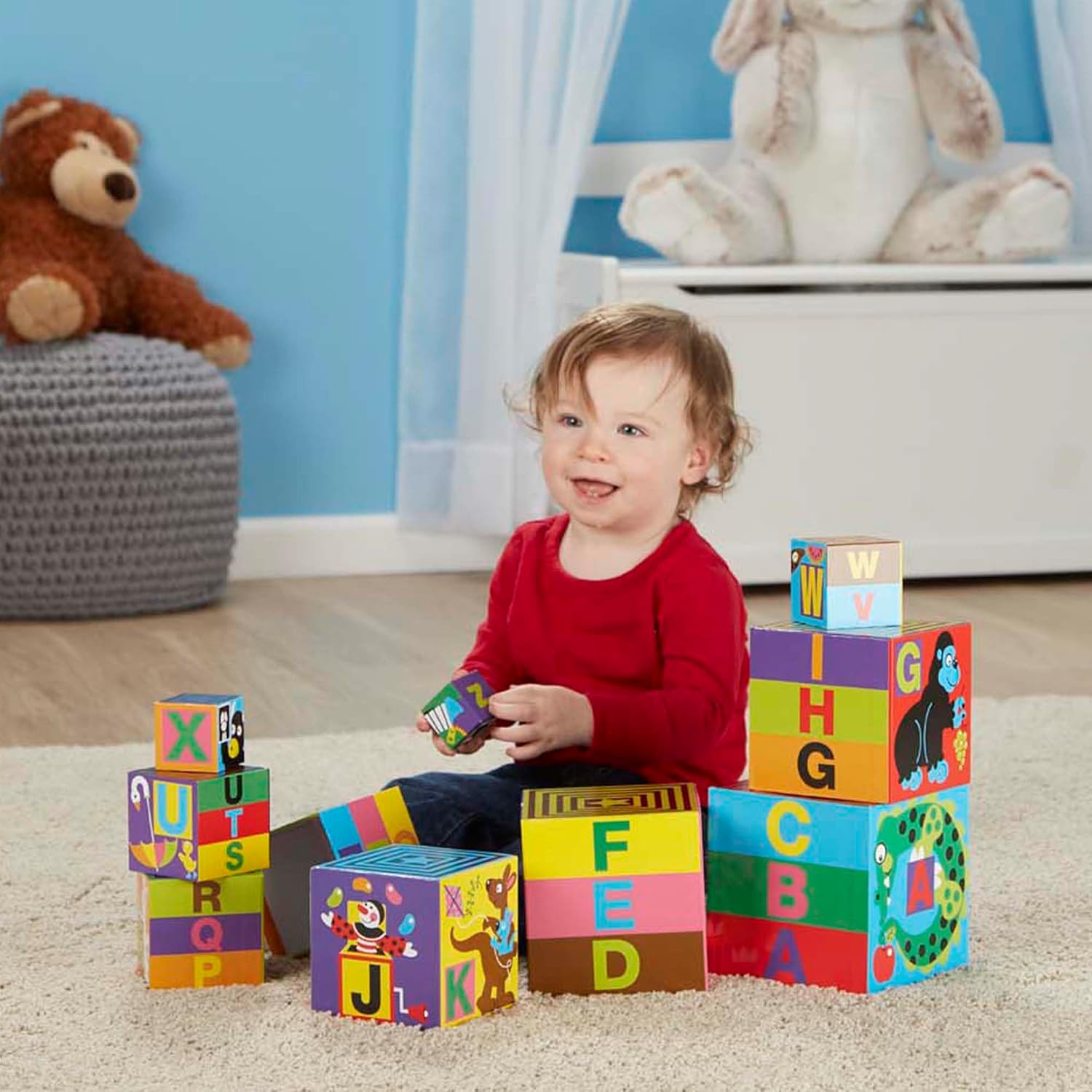 Melissa Doug Alphabet Stacking Blocks Set
