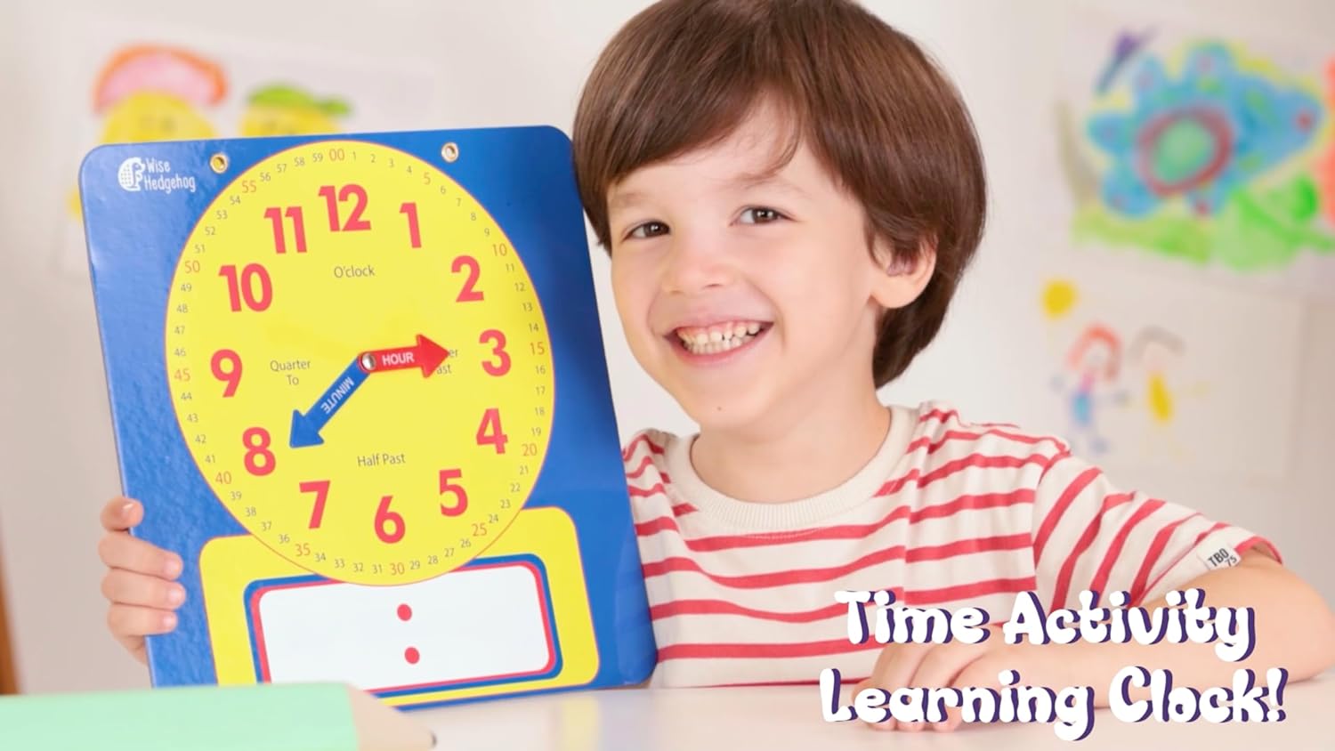 Large Magnetic Teaching Clock for Kids and Schools